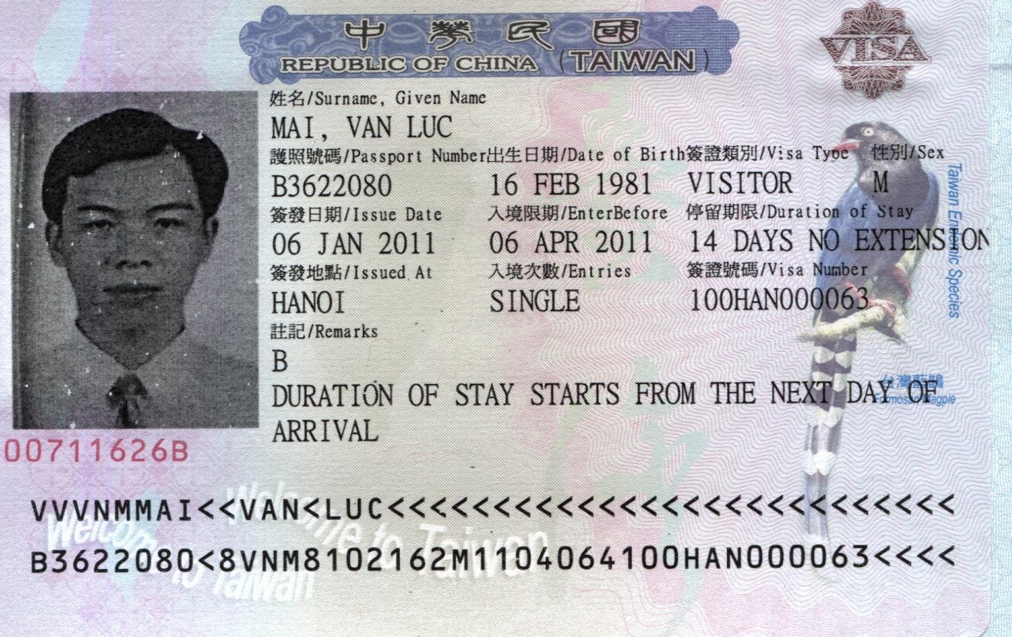 Visa dai loan gia han 10 nam